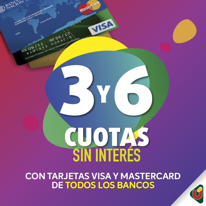 3 y 6 pagos sin interes